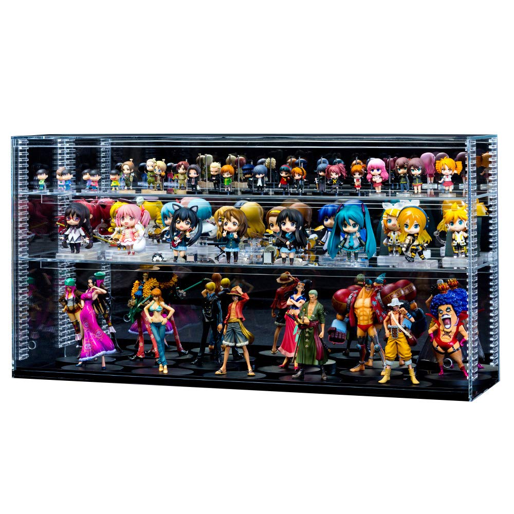 アクリルコレクションケース　フィギュア棚 送料無料 幅88cm 】可動棚 フロントオープン式 アクリルコレクション